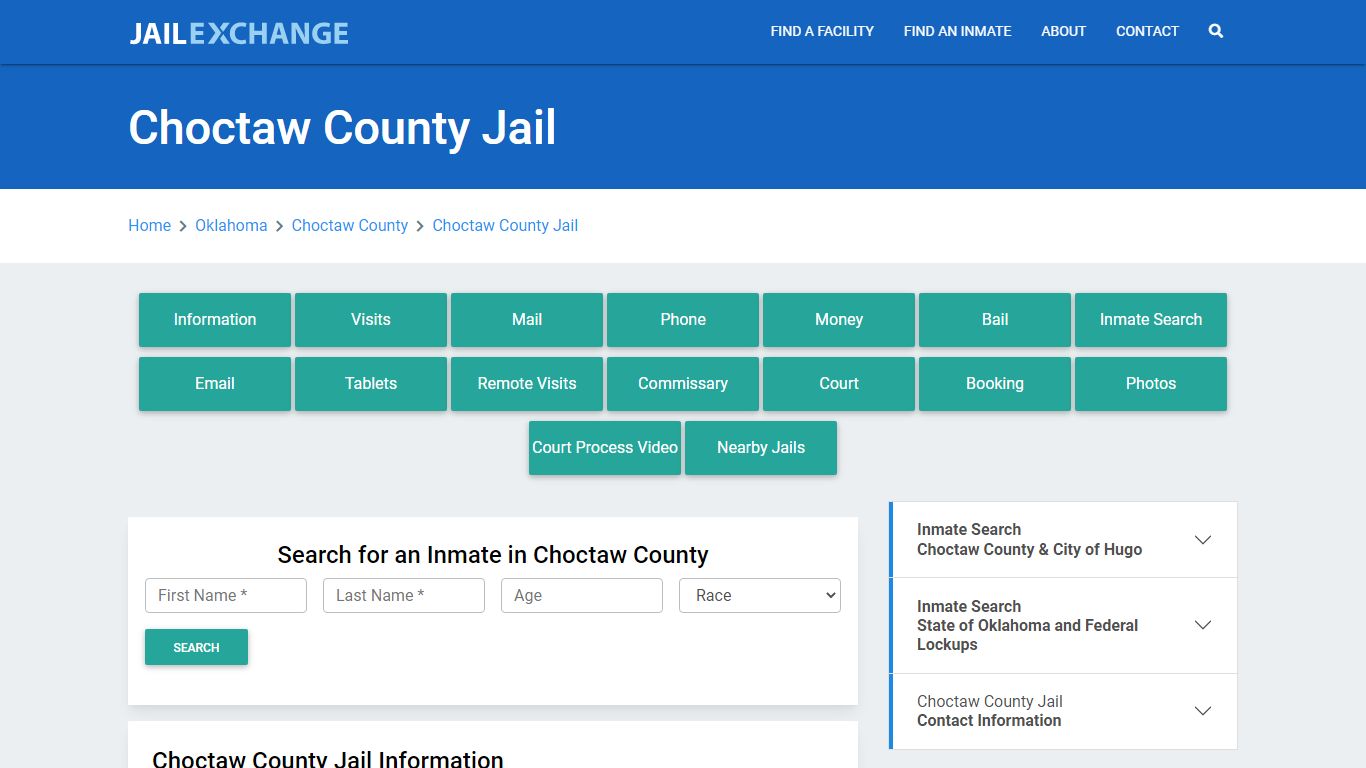 Choctaw County Jail Roster Lookup, OK, Inmate Search